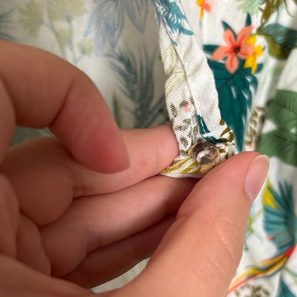 MELLODAY Green and White Tropical Midi Dress - Picture 11 of 11